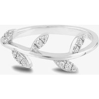 Rosa Lea Women's Leaves Ring AM-2THB013404 in Silver | Size: 52 (L 1/2)