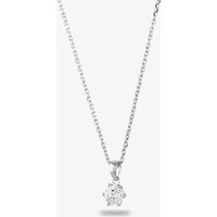 Starbright Women's Silver 6mm Six Claw Cubic Zirconia Pendant E2177P-6M 3A