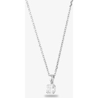 Starbright Women's Silver 6.5mm Cushion-cut Cubic Zirconia Pendant E3858P-6.5x6.5M 3A