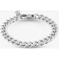 Bourne and Wilde Stainless Steel Matt Curb Chain Bracelet OSB-2387S-MATT