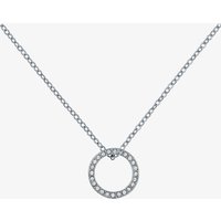 Ted Baker Women's Silver Tone Plated Crystal Open Circle Pendant TBJ4225-01-02 | Size: 42 cm