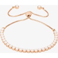 Isabella Verona Rose Gold Tone White Enamel Toggle Bracelet SBBCCRI17XXX4A0-R