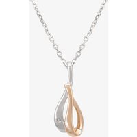 Petite Diamonds Two-Tone Looping Ribbons Pendant DP339CRG0.5(T)