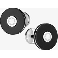 Montblanc Pix Men's Steel & Black Resin Round Cufflinks