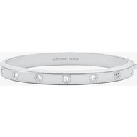 Michael Kors Silver Tone Plated Cubic Zirconia Logo Bangle MKJ8650040