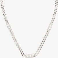Gucci Interlocking Sterling Silver 45-50cm Chain Necklace YBB85396700100U