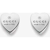 Gucci Trademark Heart Silver Stud Earrings YBD22399000100U