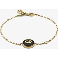Gucci Gucci Interlocking 18ct Yellow Gold Onyx Bracelet YBA786556001017