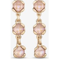 UNOde50 Sublime Gold Plated Pink Crystal Dropper Earrings PEN0912RSAORO0U