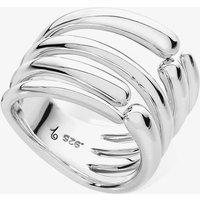 Lucy Quartermaine Silver Multi Drop Four Row Open Ring DR16N