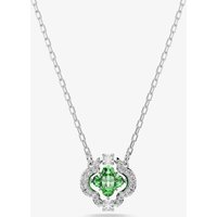 Swarovski Una Angelic Rhodium Plated Green Clover Pendant 5757785