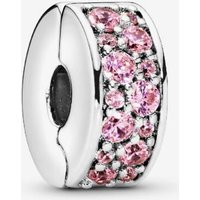 PANDORA Silver Pink Pave Clip Charm 791817PCZ