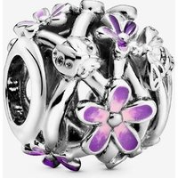 PANDORA Silver Purple Enamel Openwork Daisy Charm 798772C02