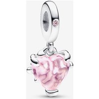 PANDORA Silver Pink Heart Family Tree Charm 792654C01