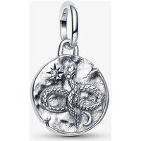 PANDORA Sterling Silver Cubic Zirconia Infinity Snake Medallion Dangle Charm 793976C01