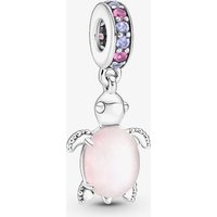 PANDORA Sterling Silver Cubic Zirconia Pink Murano Glass Sea Turtle Charm 798939C02