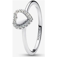 PANDORA Sterling Silver Heart Halo Ring 193801C01-54