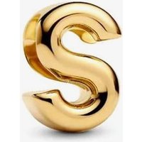 PANDORA 14ct Gold Plated Letter S Alphabet Charm 763965C00