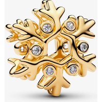 PANDORA 14ct Yellow Gold Plated Snowflake Charm 764249C01