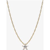 PANDORA Stella 14ct Yellow Gold Plated Cubic Zirconia Star Pendant 365090C01-45