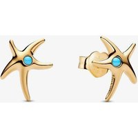 PANDORA 14ct Gold Plated Starfish Stud Earrings 263820C01