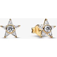 PANDORA Stella 14ct Yellow Gold Plated Star Stud Earrings 265089C01