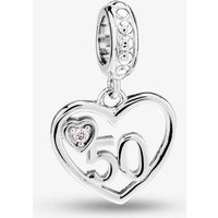 Rosa Lea Women's 50 Heart Dangle Charm AM-2THB012804 in Pink