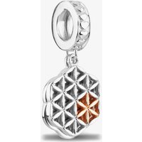 Rosa Lea Women's Geometric Triangles Dropper Charm AM-2THB016106 in Silver