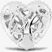 Rosa Lea Women's Wife Heart Charm AM-2THB023004 in Silver