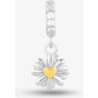 Rosa Lea Women's Daisy Flower Dangle Charm AM-2THB029806 in Silver