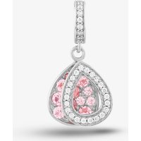 Rosa Lea Women's 2 Teardrop Dangle Charm AM-2THB032104 in Silver
