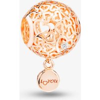 Rosa Lea Women's I Love You Round Hearts Charm AM-2THB007406 in Gold