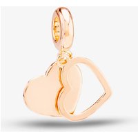 Rosa Lea Women's Two Hearts Dangle Charm AM-2THB012206 in Gold