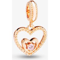 Rosa Lea Women's October Birthstone Heart Dangle Charm AM-2THB004206-Pink in Pink