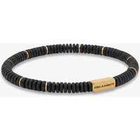 Steel & Barnett Two Tone Black Onyx & 18ct Yellow Gold Plated Disc Bracelet SBTT/001 M