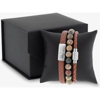 Steel & Barnett Triple Cognac Bracelet Gift Set GS-TR-COG M