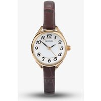 Sekonda Women's Easy Reader Brown Leather Strap Watch 4701 in White