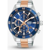 Lorus Mens Sports Chronograph Two Tone Bracelet Watch RM329JX9