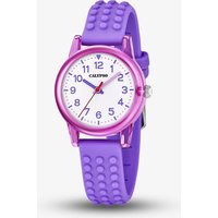 Calypso Girls Purple Rubber Strap Watch K5876/3