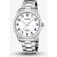 Calypso Mens Basic White Stainless Steel Watch K5862/1