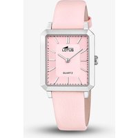 Lotus Ladies Pink Square Leather Strap Watch L18987/2
