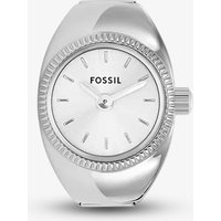 Fossil Ladies Stainless Steel White Dial Ring Watch ES5245