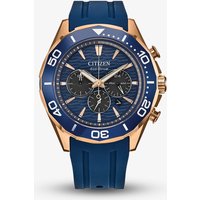 Citizen Mens Sport Chronograph Eco-Drive Blue Rubber Strap Watch CA4733-00L