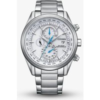 Citizen Mens World Chronograph A.T Atomic Timekeeping Silver Bracelet Watch AT8260-85A