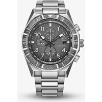 Citizen Promaster Navihawk Chronograph 42mm Grey Dial Stainless Steel Bracelet Watch