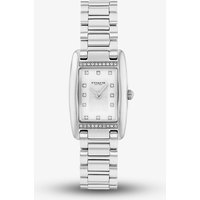 Coach Silver Reese Rectangular Crystal Bracelet Watch - Silver