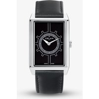 Orlam Mens Era Black Rectangle Dial Leather Strap Watch ORSSLEP002
