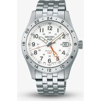 Seiko 5 Sports 'Overwhite' Field GMT White Dial Stainless Steel Bracelet Watch