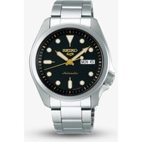 Seiko Mens 5 Sports Black Dial Stainless Steel Bracelet Watch SRPE57K1