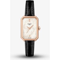 Tissot Ladies SRV Mother Of Pearl Dial Black Leather Strap Watch T160.110.36.113.00